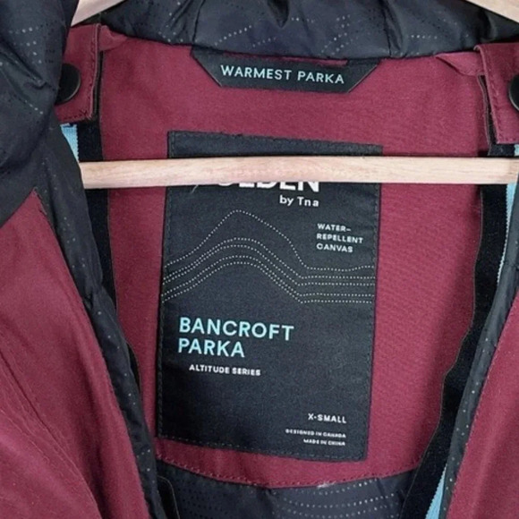 Aritzia Tna Mid Length Bancroft  Goose Down Parka In Red - Picture 12 of 16